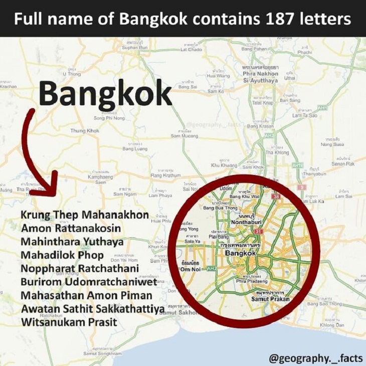 Geographical Maps, bangkok