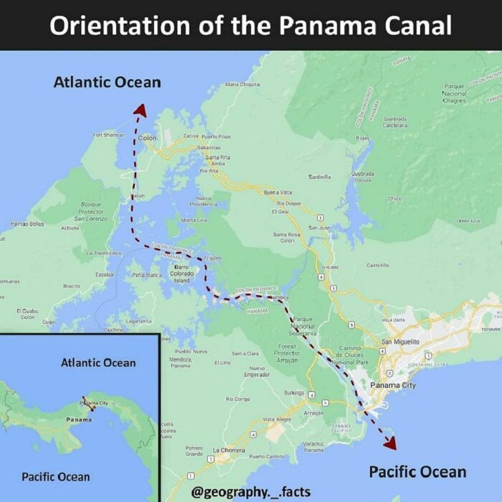 Geographical Maps, pnama canal