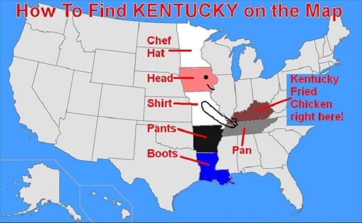 Hilariously Terrible Maps, Kentucky 