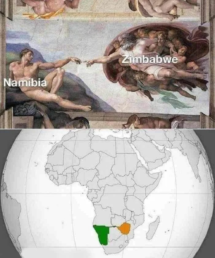 Hilariously Terrible Maps, Zimbabwe And Namibia