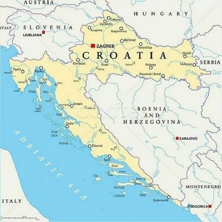 Hilariously Terrible Maps, Croatia 