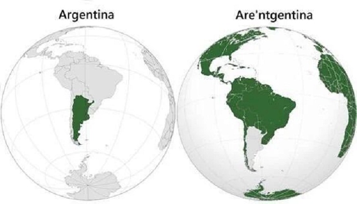 Hilariously Terrible Maps, Argentina