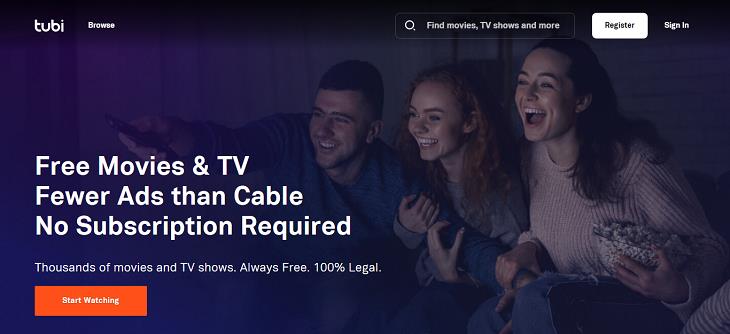 Free and Legal Streaming Sites, Tubi TV