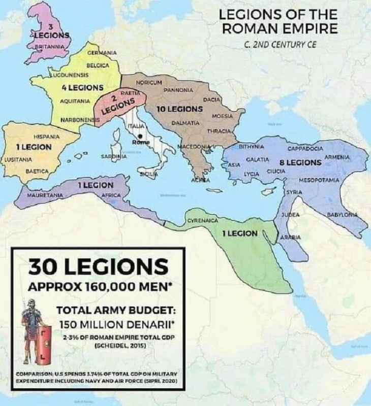 Unusual Maps, Roman legions