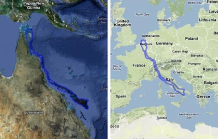 Unusual Maps, Great Barrier Reef