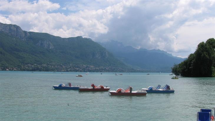 Boat-riding in Annecy Lake