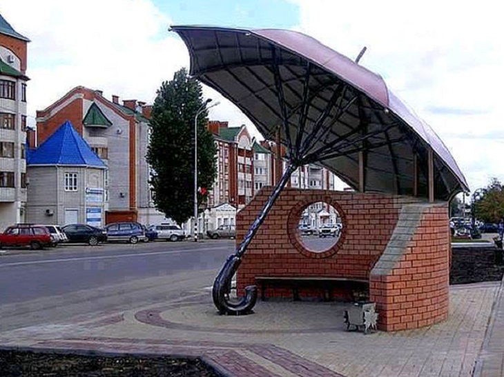 Unusual Bus Stops, umbrella