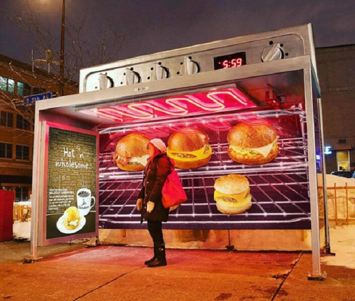 Unusual Bus Stops, oven