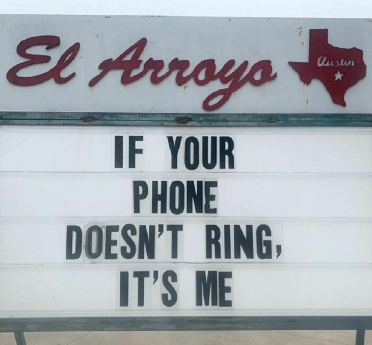 Funny Restaurant Signs, phone