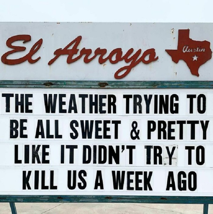 Funny Restaurant Signs, weather