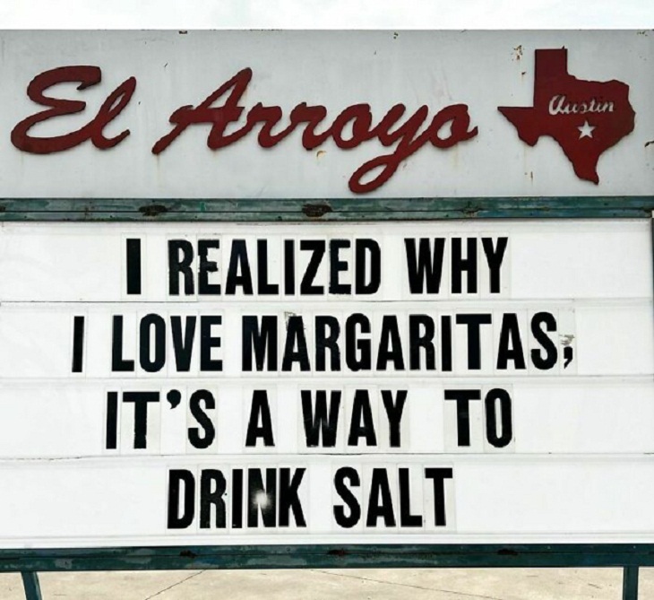 Funny Restaurant Signs, margarita