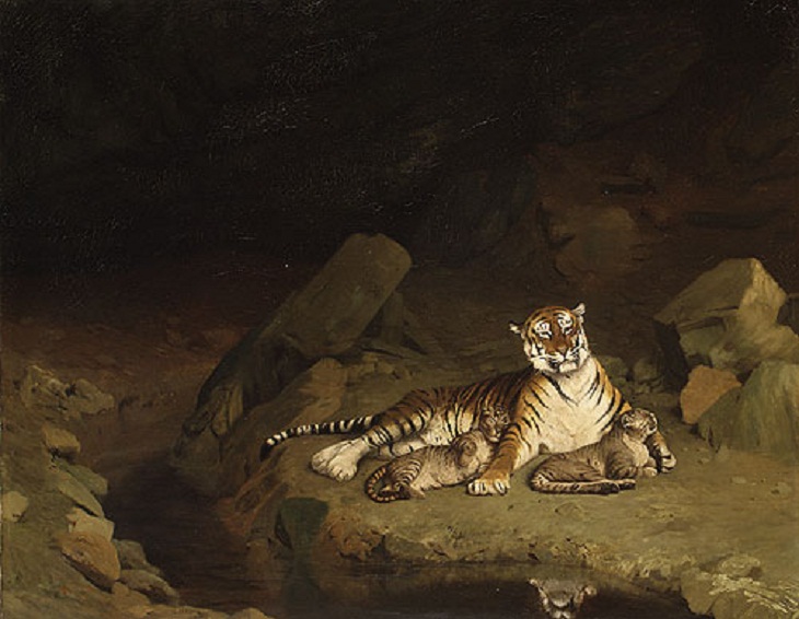 Tiger Paintings, Tiger and Cubs