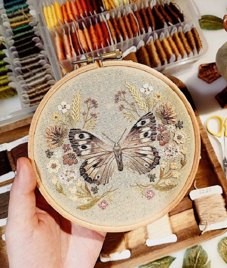 Embroidery Works, butterfly