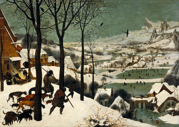 Famous Dog Paintings, The Hunters in the Snow