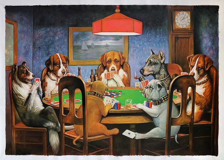 Famous Dog Paintings, Dogs Playing Poker