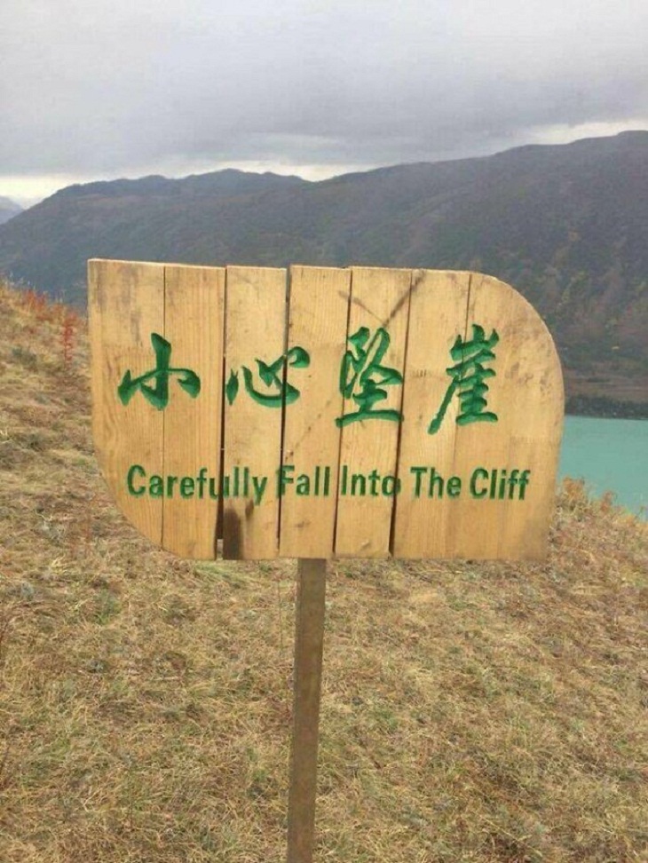  Hilarious signs, cliff