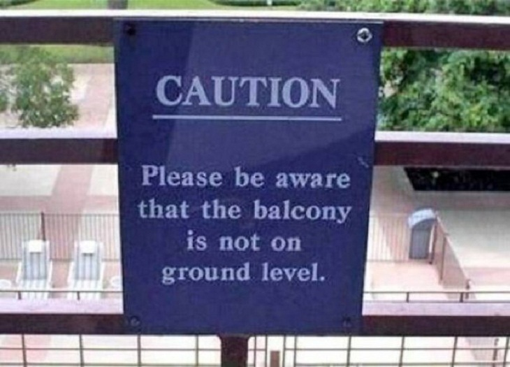  Hilarious signs, balcony