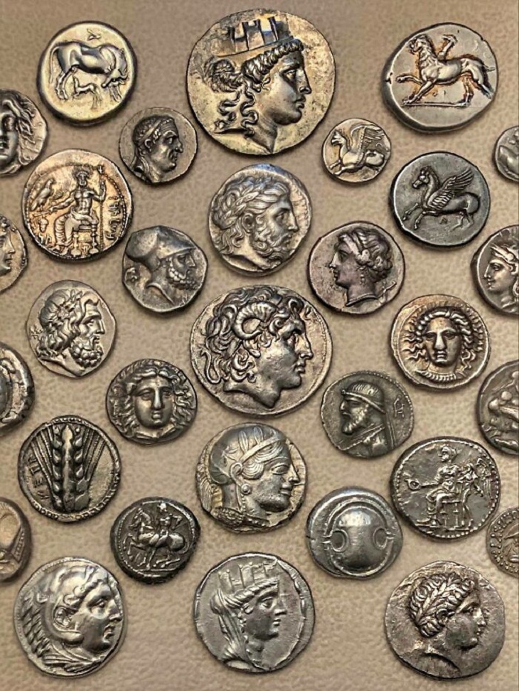  Wonders of Archaeology & Architecture,  ancient Greek silver coins