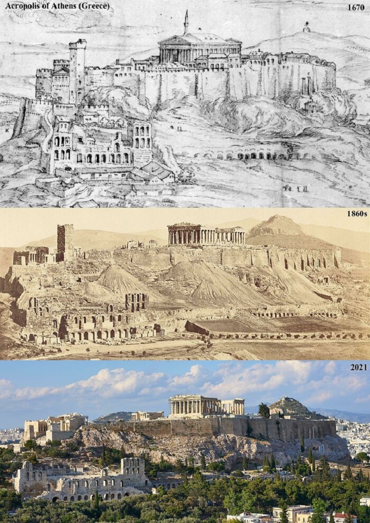 Before-And-After Pics, Acropolis of Athens