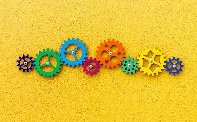 Are you worn out or stressed: colored gears