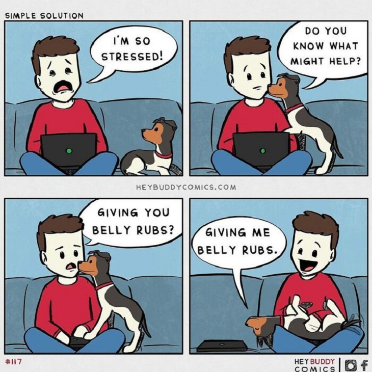 Dog Comics, stressed