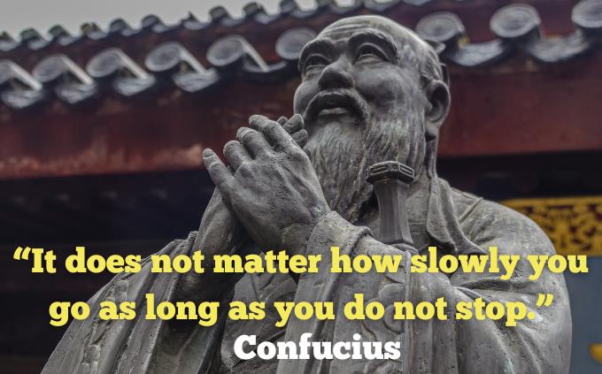 A personality test to increase motivation: "It doesn't matter how slowly you go, as long as you don't stop." ~ Confucius