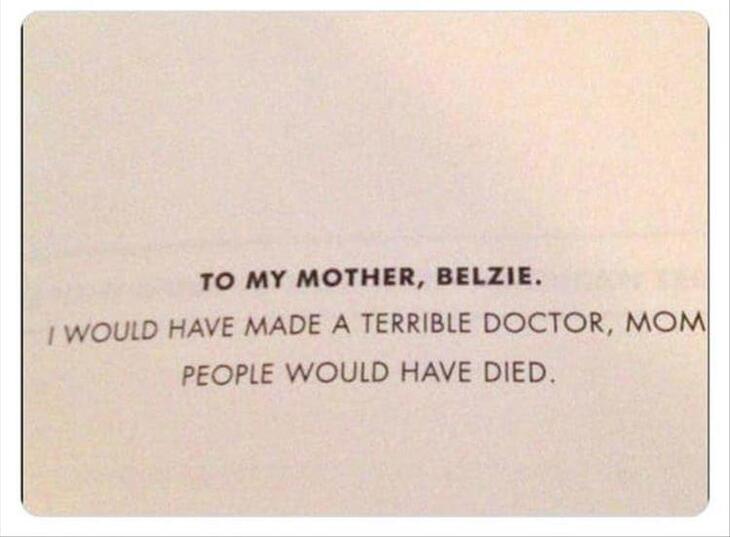 Hilarious Book Dedications