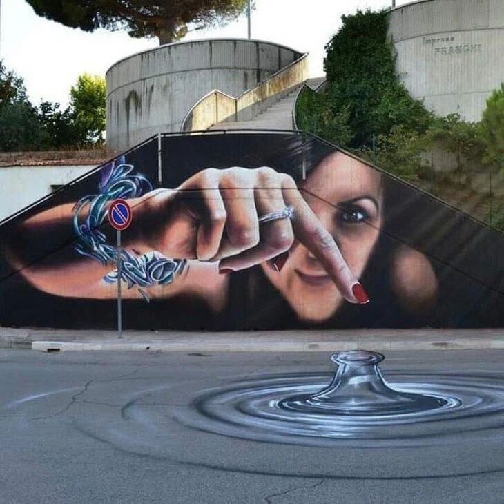 Arte de rua em 3D