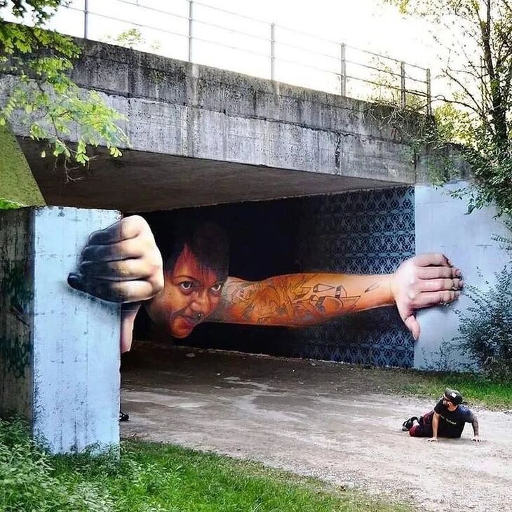 Arte de rua em 3D