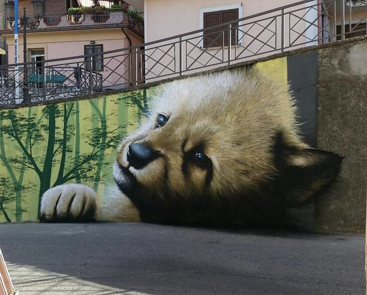 Arte de rua em 3D