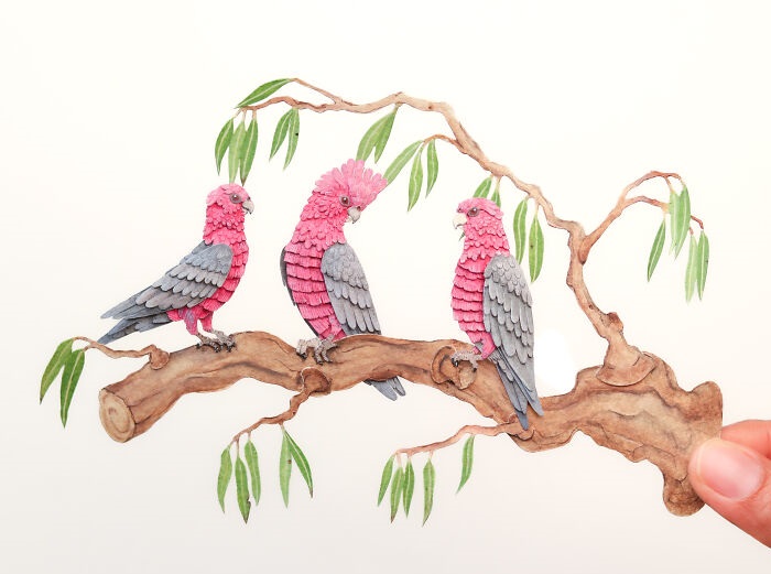 Tiny and realistic paper birds