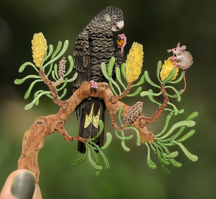 Tiny and realistic paper birds