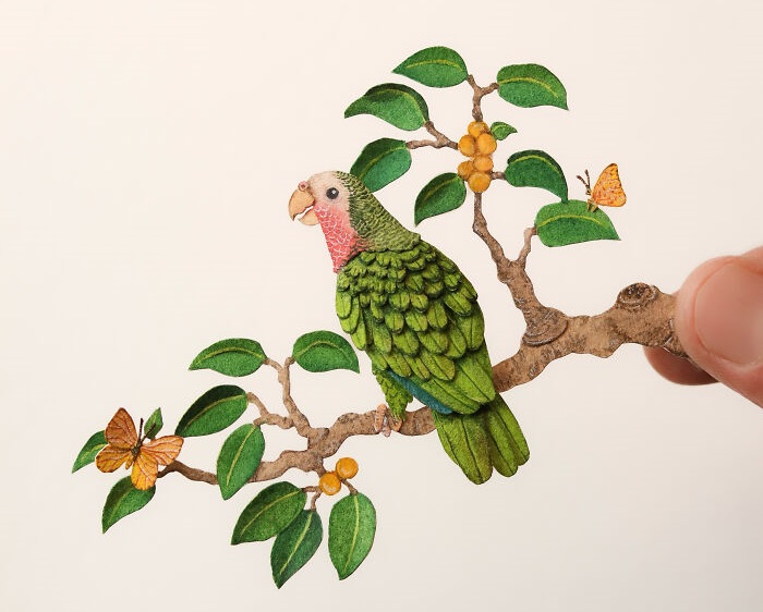 Tiny and realistic paper birds