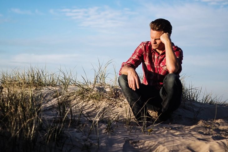 Research on Marriage: Man Sitting on a Dune and Thinking