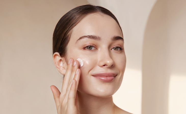 Skincare by Age: Woman with Cream on Her Face