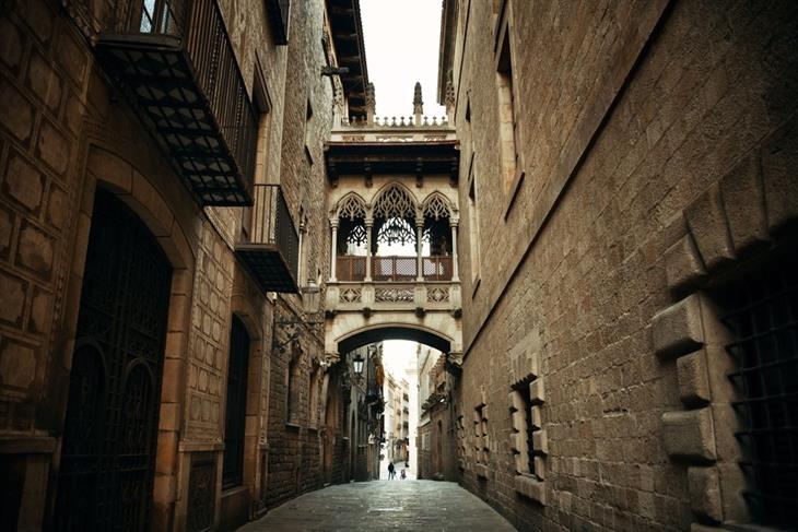 Most beautiful neighborhoods in Europe: Alley in the Gothic Quarter