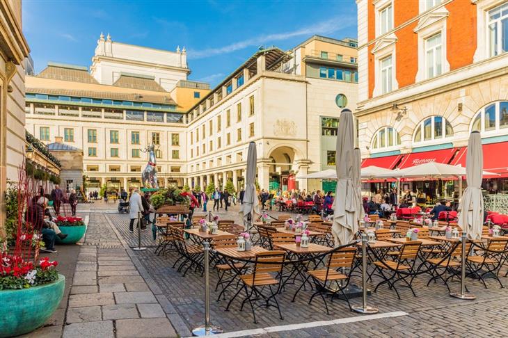 Most beautiful neighborhoods in Europe: Restaurant in Covent Garden