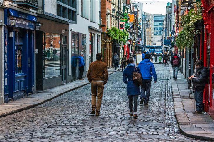 Most beautiful neighborhoods in Europe: Street in Temple Bar