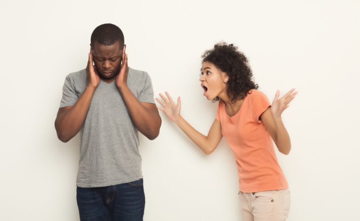 How to Deal with Toxic Family Members: Woman Yelling at Man