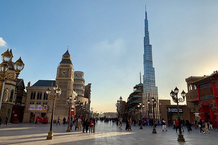 Dubai attractions: Exhibits of Europe and Dubai at Global Village