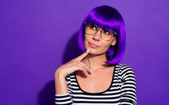 The Color of Intelligence Test: A woman with purple hair