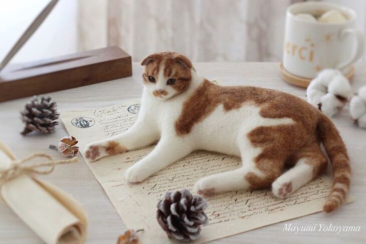  Needle-Felted Cats