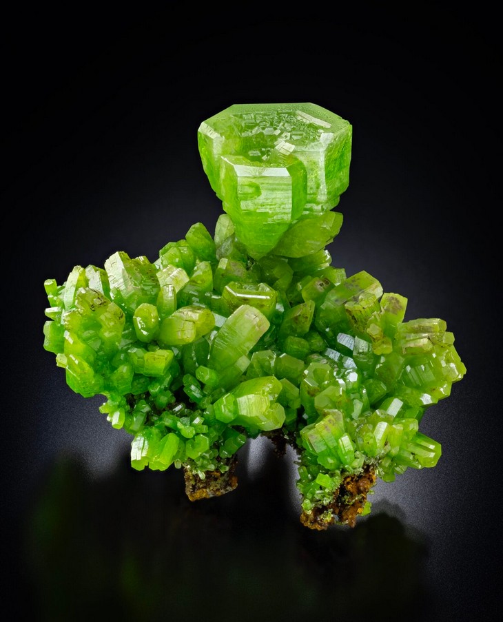 Pyromorphite from the Daoping Mine, Guanxi, China. Courtesy of Mond Chang