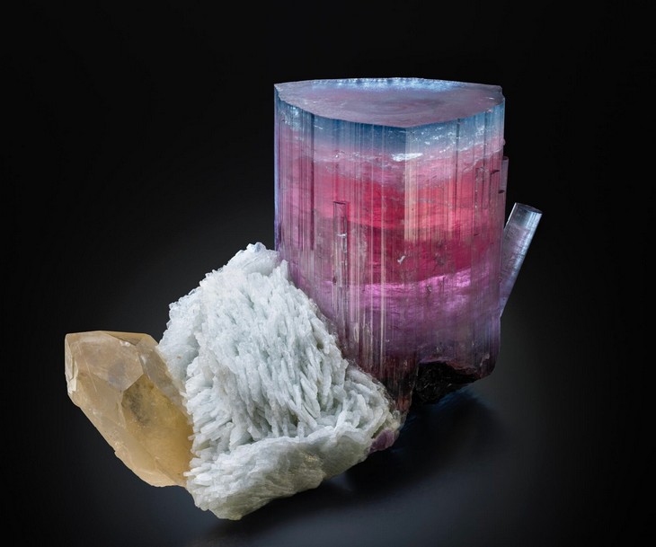 Blue cap tourmaline from Dara-i-Pech, Kunar, Afghanistan. Courtesy of Green Mountain Minerals