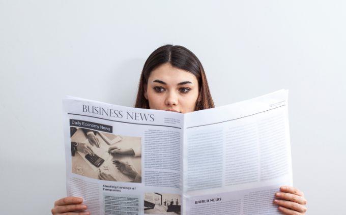 What does the order in which you do things say about you: A woman reads a newspaper