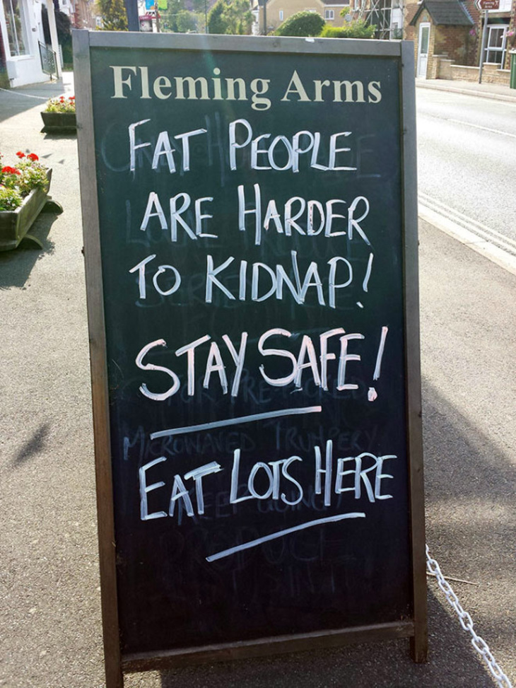 Funny Restaurant Sidewalk Signs 