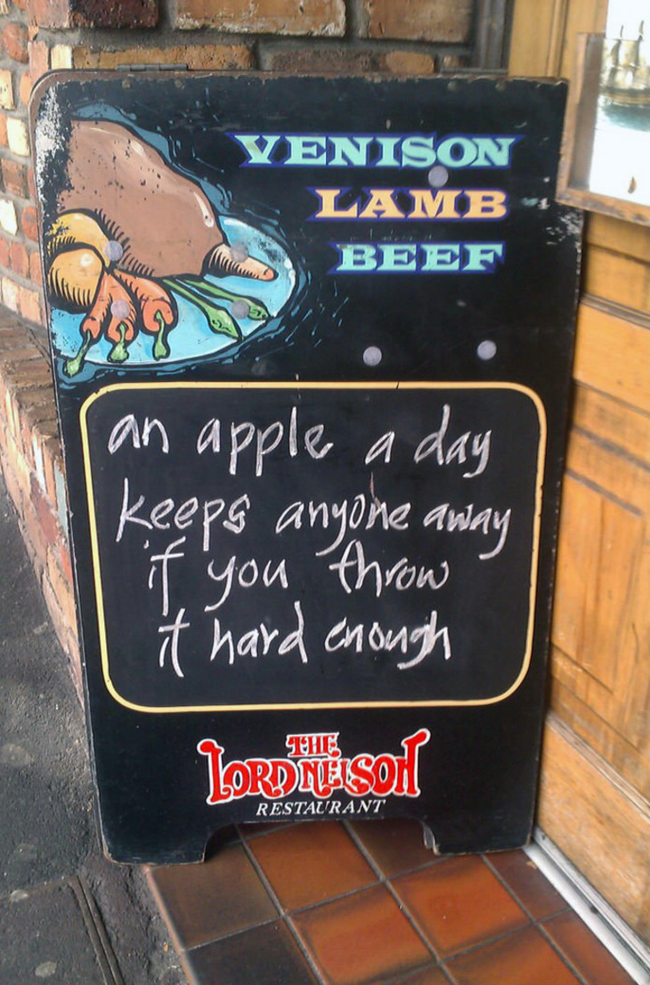 Funny Restaurant Sidewalk Signs 