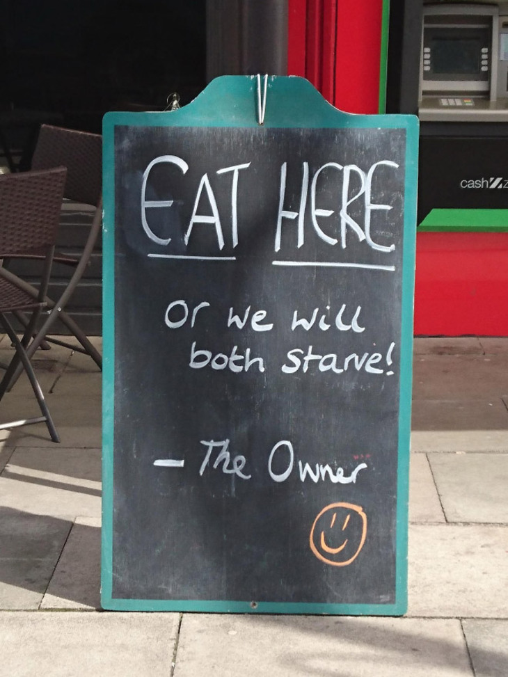 Funny Restaurant Sidewalk Signs 