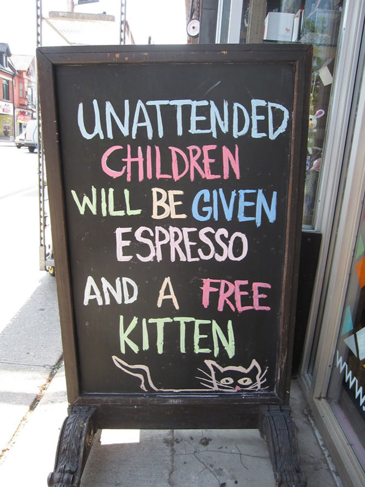 Funny Restaurant Sidewalk Signs 