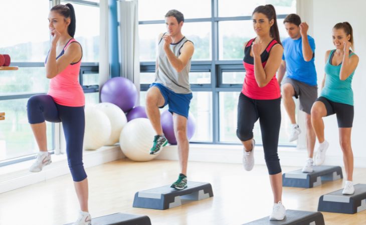 women doing aerobics